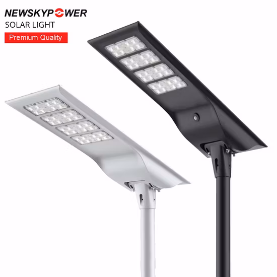 New Modern High Lumen Outdoor Waterproof Integrated Aluminum 30W 40W 60W 80W 100W LED All in One Solar Street Light